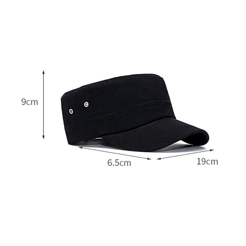 Men's Cotton Cap Solid Color Flat Cap Outdoor Sports Cap Sunscreen Cap