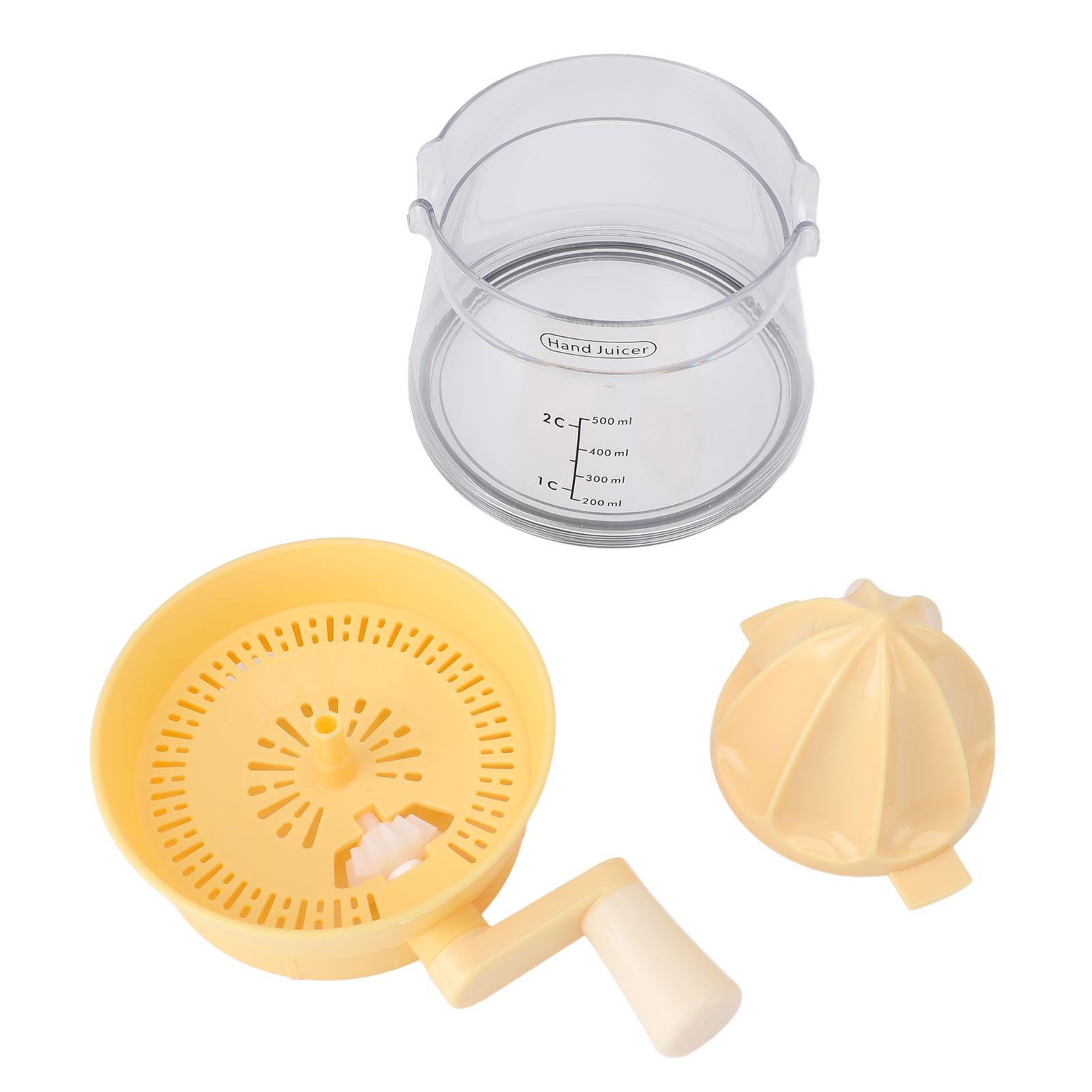 

Цитрусовая соковыжималка ручная портативная компактная экстрактор бытовая роторная выжималка для лимона апельсина Yellow