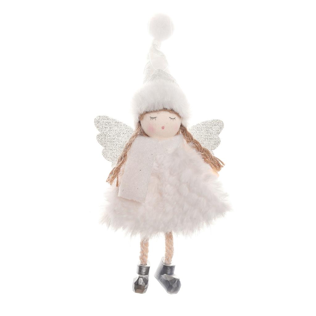 New Christmas plush angel girl pendant children's cute doll Christmas tree decoration pendant small pendant