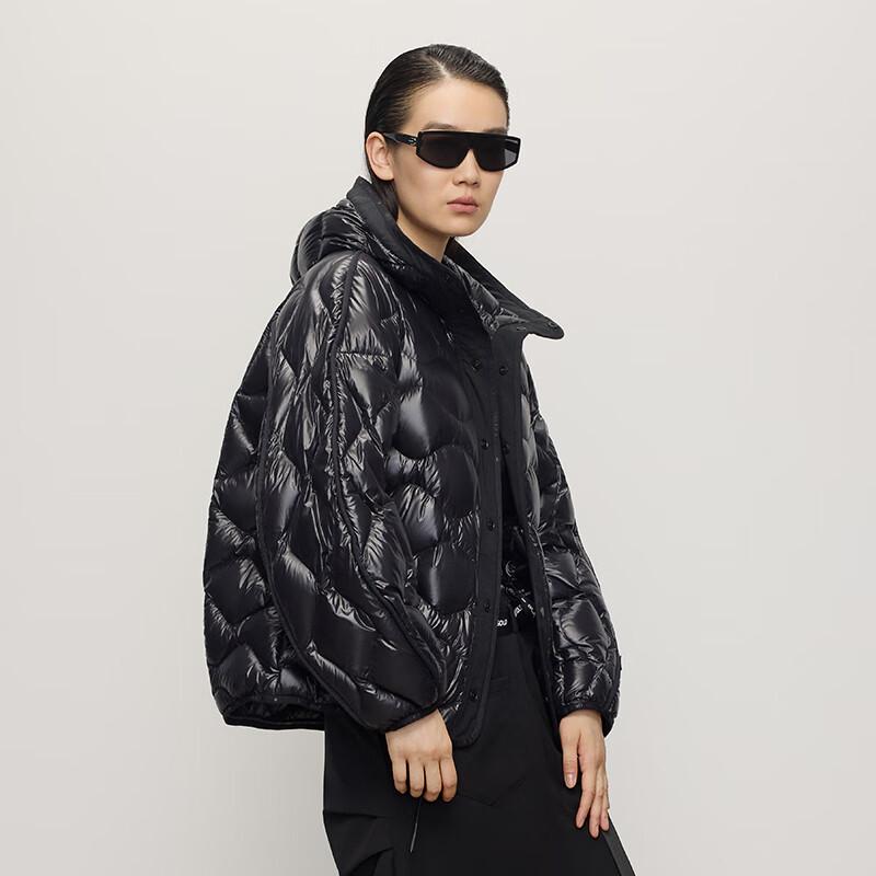 GoFun Black Gold 5.0 Gourd Design Women's Short Goose Down Jacket