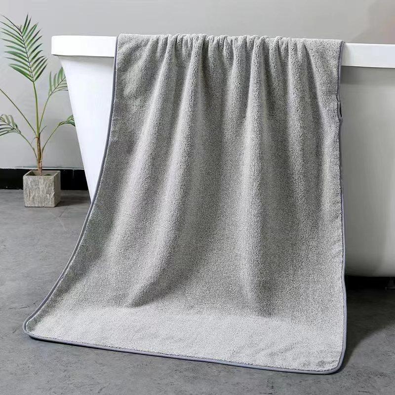 

Thickened Coral Fleece Towel Bath Towel Set Skin-friendly Absorbent Home Travel Beach Washcloth Hotel Beauty Salon Barber Shop Applicable Toiletries 35*75cm 1pcs