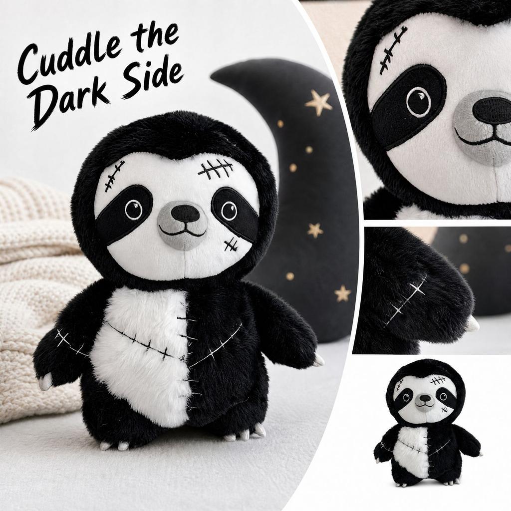 Sloth Plush Toy 25cm Stuffed Animal Soft Tagless Doll for Kids