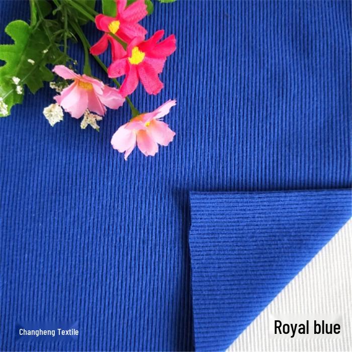 All-Cotton Knitted 2x2 Rib Fabric for Sweatshirt Neckline, Cuffs, and Hem