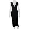 2025 Women's Summer Deep V-neck Backless Slit Dress: European & American Fashion