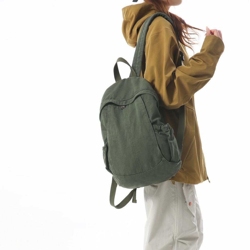 Spring Canvas Backpack Women's Leisure Large-capacity Travel Bag College Sports Schoolbag Men