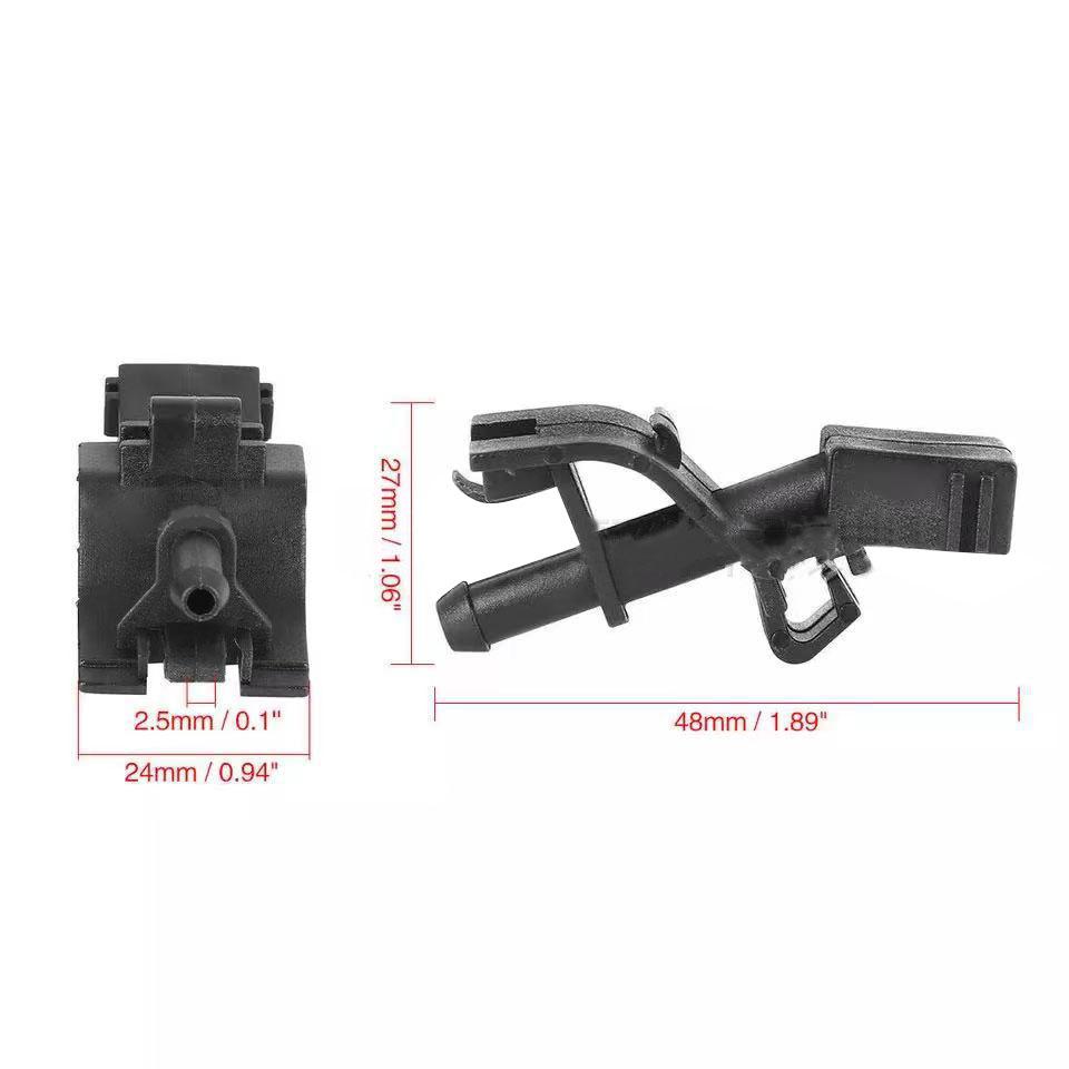 1Pair Black Front Windscreen Wiper Washer Spray Jet Nozzle Car Accessories for Toyota Corolla Altis Camry Auris Highlander 07-10
