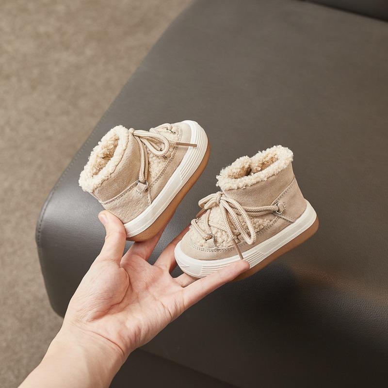 Baby Baumwollschuhe Winter Baby Kleinkindschuhe Jungen und Kinder gefüttert verdickte Schneestiefel Damen High-Top warme Schuhe
