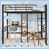 Kinderbett Hochbett 90x200 cm Funktionsbett Schreibtisch 3 Regale Etagenbett Bettrahmen Lattenrost ohne Matratze Kinder Erwachsene