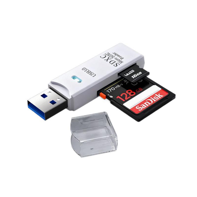 Dual SD/TF Memory Card Reader & Converter 3.0 for Computers, Cameras, Car Recorders