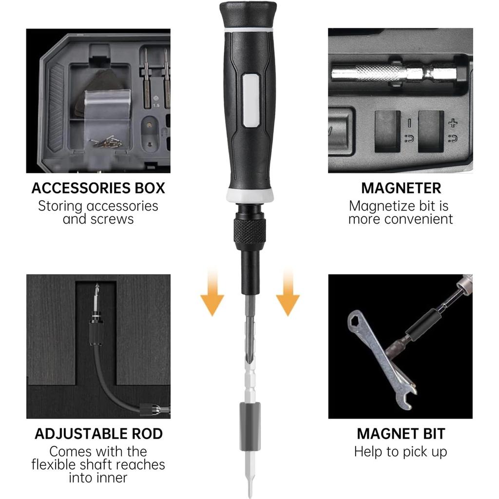 Präzisionsschraubendreher-Set, Laptop-Werkzeugsatz, 152/25 in 1 Professionelles Computer-Schraubendreher-Reparaturset T5 T6 Torx-Schraubendreher