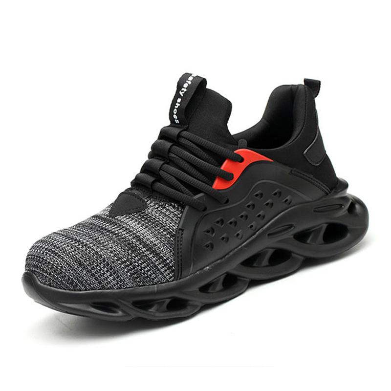 

Мужская модная обувь Holfredterse со стальным носком, защитная от ударов, кроссовки с защитой от проколов 00808 серо-зеленый 41