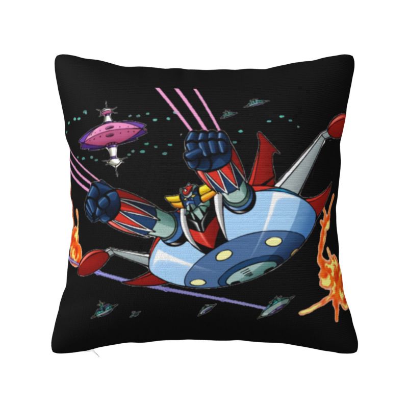 Custom Nordic UFO Robot Goldorak Grendizer Cushion Cover Polyester Actarus Goldrake Mecha Anime Pillow Case Home Decor