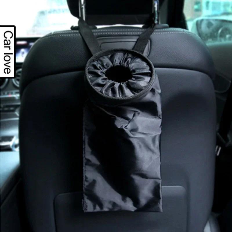 

1PC Bag Hanging Built-in Car Pillow Car Storage Things Seat Convenient Head Car Miscellaneous Seatback Trash Bag Hanging чёрный