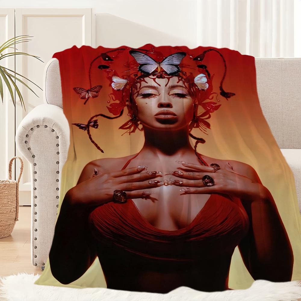 Singer Pop K-Kali Uchis Blanket Blanket for Couch Sofa Travel Home Hiking Picni Bed Beding Flannel Blanket birthday gift