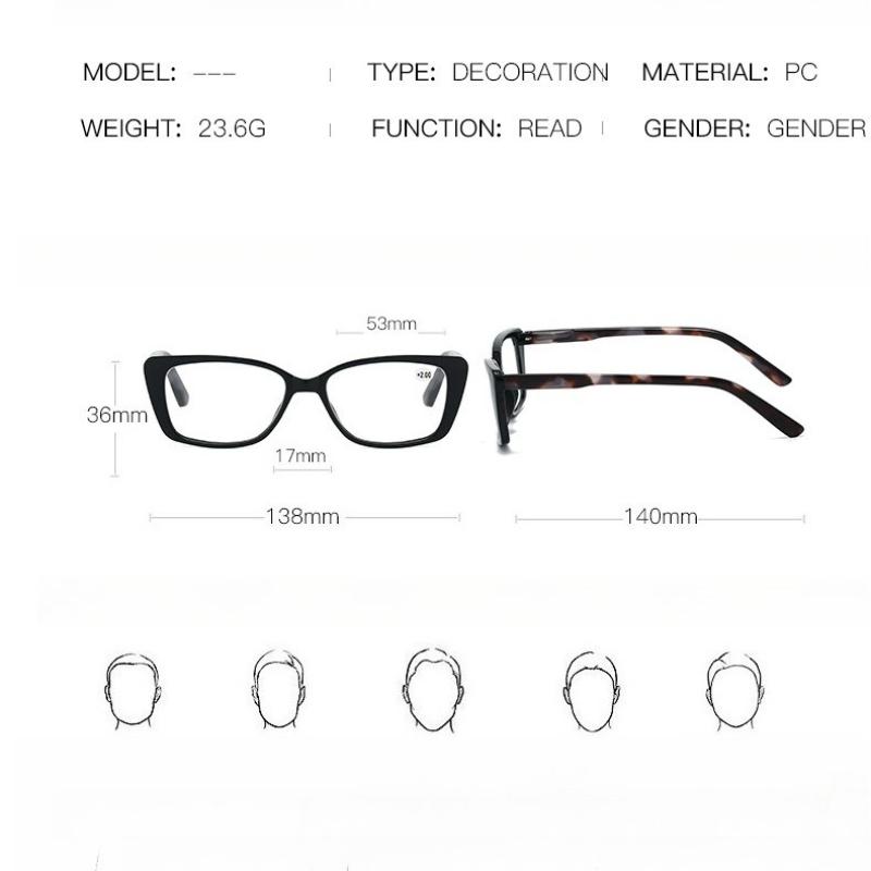 New Anti-blue Light Reading Glasses Men and Women Square Frame Ultra-light High-definition Presbyopia Glasses Fashion Glasses