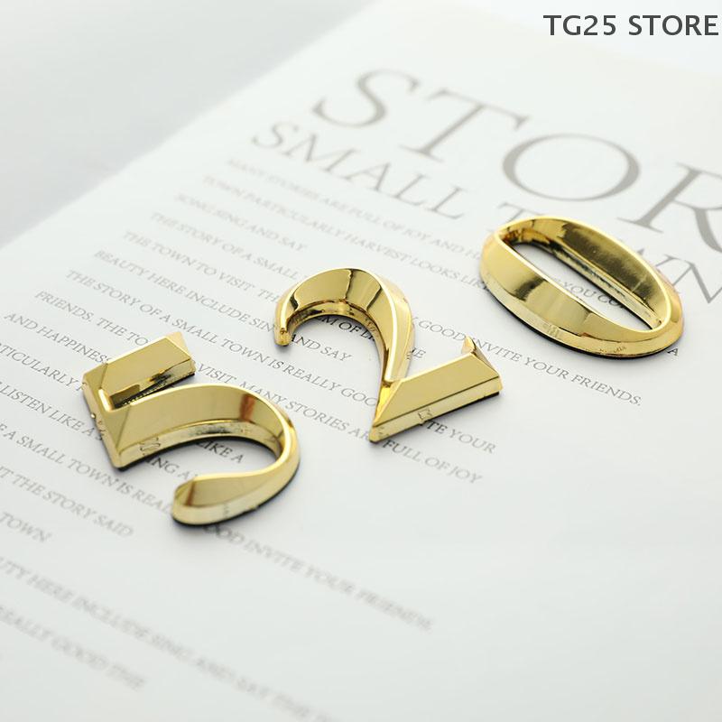 1Pcs 5cm Golden Sticker Height Home Address Door Label Gold Modern House Number
