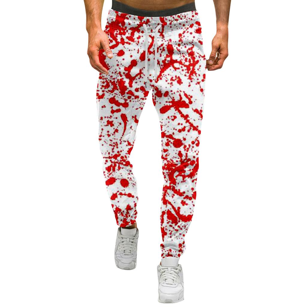Herren Halloween Print Hose Herren Freizeit Sporthose mit Kordelzug