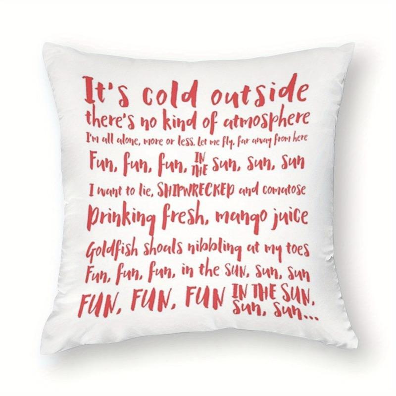 pc Red Dwarf Lyrics Pillow Cover Fun Quote Design Cushion Case for Living Room Bedroom Home Decor Gift xcm