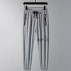 Summer new men's casual pants fashionable large size - fattened and enlarged ice silk quick-drying sports trousers