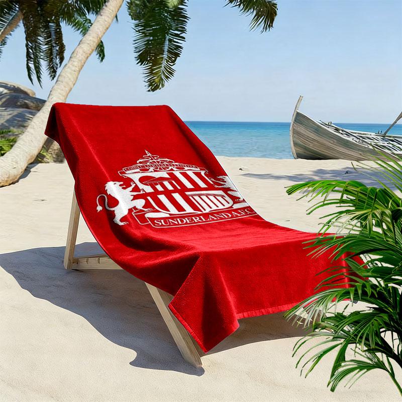 Sunderland A.F Print Beach Towel, Large Soft Quick Dry Towel for Beach Camping Swimming