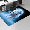 Charming White Horse Chair Mat Office Carpet, Oversized Rug for Home Decor, Sofa Mat, Desk Protector