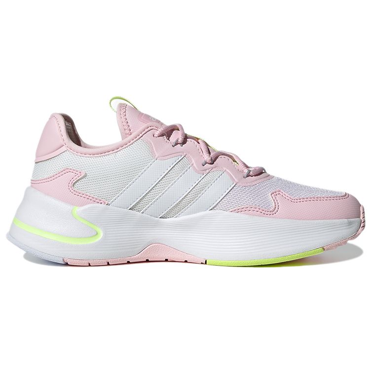 Adidas Neo Roamer Mesh Lace-Up Color-Block Versatile Non-Slip Low-Top Casual Shoes Women Sneaker Pink White Yellow FY6701