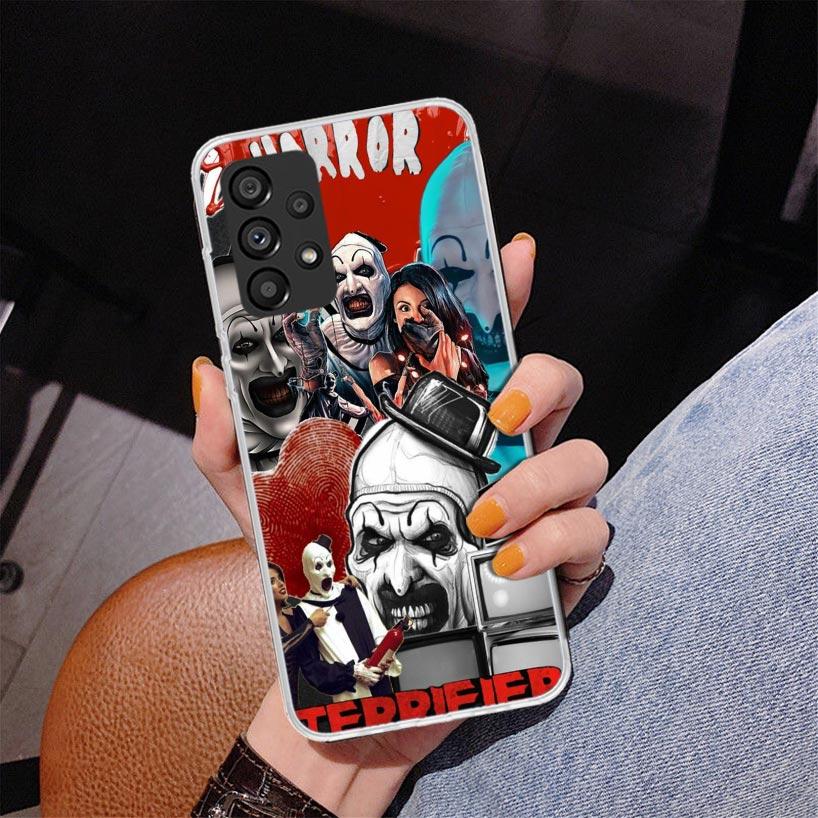 Horror Movie Terrifier Phone Case For Samsung Galaxy A17 A16 A15 A14 A13 A57 A56 A55 A54 A53 A37 A36 A35 A34 A33 A26 A25 A24 A23