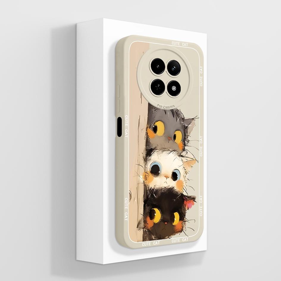 Matte Hülle für OPPO Realme 12 11 Pro Plus 12Lite 12X 11X Hülle Niedliche Mode Welpe Handy Tasche Weiches Flüssigsilikon Stoßfester Bumper für OPPO Hülle Capa