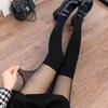 Women's Stockings Pantyhose Patchwork Sheer Thigh High Stockings Tights Women Female Hosidery Over Knee Stripe Pantyhose