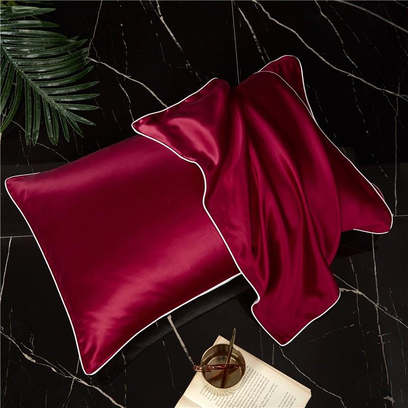 19 Momme Pure Silk Pillowcase Single Side Solid Color Mulberry Pillow Cover Bed