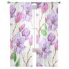 Delicate Flowers Sheer Window Curtains For Living Room Bedroom Modern Voile Tulle Curtains Fabric Drapes For Kitchen