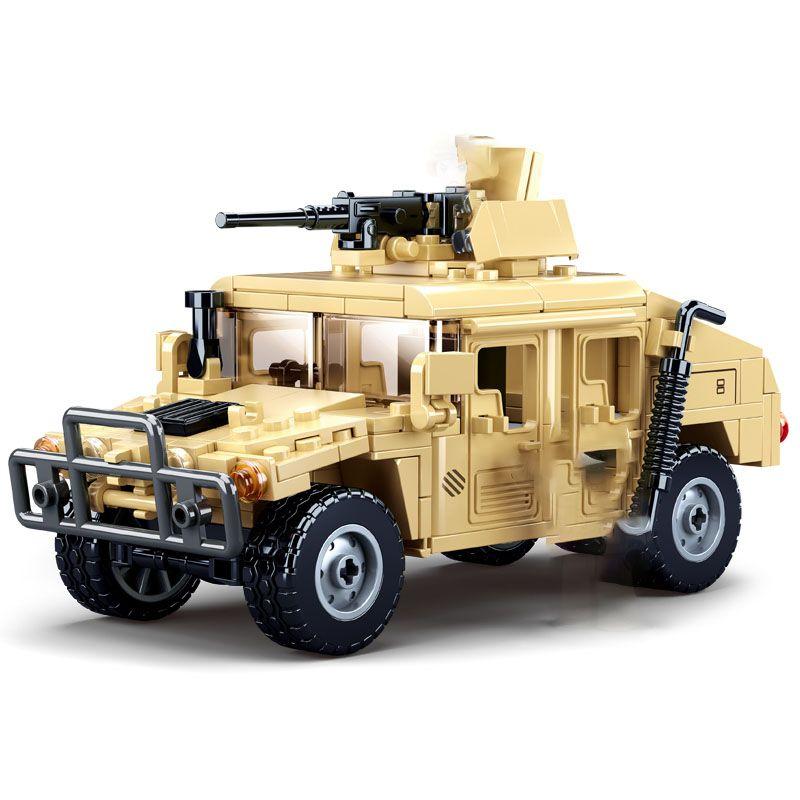

MOC Hummer Building Block Military M-ATV Truck Model H1 Assault Armored Vehicle DIY Brick Education Toys For Boys
