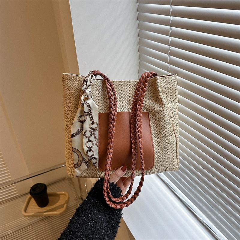 Stylish 2023 Trendy Pure Color Large Capacity Shoulder Bag For Summer Commute