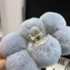 Autumn and winter temperament model~ Rex rabbit hair ball grab clip large plush hair grab back head shark clip hairpin headgear