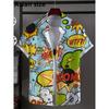 2025 New Men's Shirt 3D Print Anime Pattern Button Up Shirt Fashion Casual New Unisex Shirt Vacation Lapel Short Sleeves Blouse