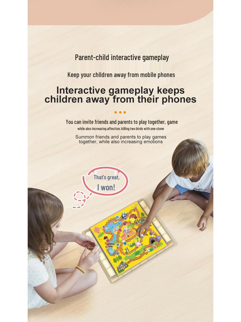 All-in-One Educational Board Game Set: Flying Chess, Chinese Chess, Beast Chess, Checkers, Gomoku, Reversi