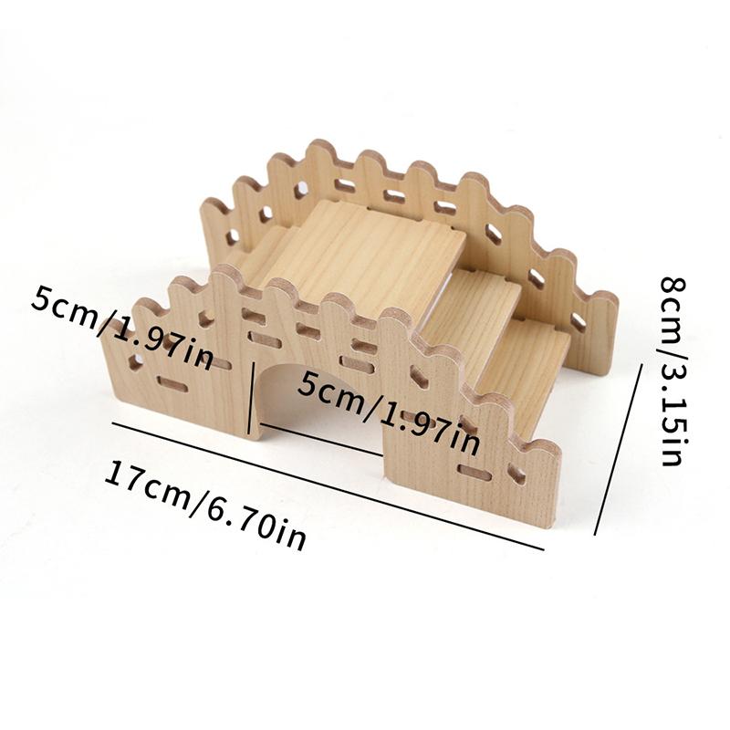 Hračky pro křečky Dřevěný most Houpačka Hračky Aktivita pro malá zvířata Lezecká hračka DIY Příslušenství do klece pro křečky