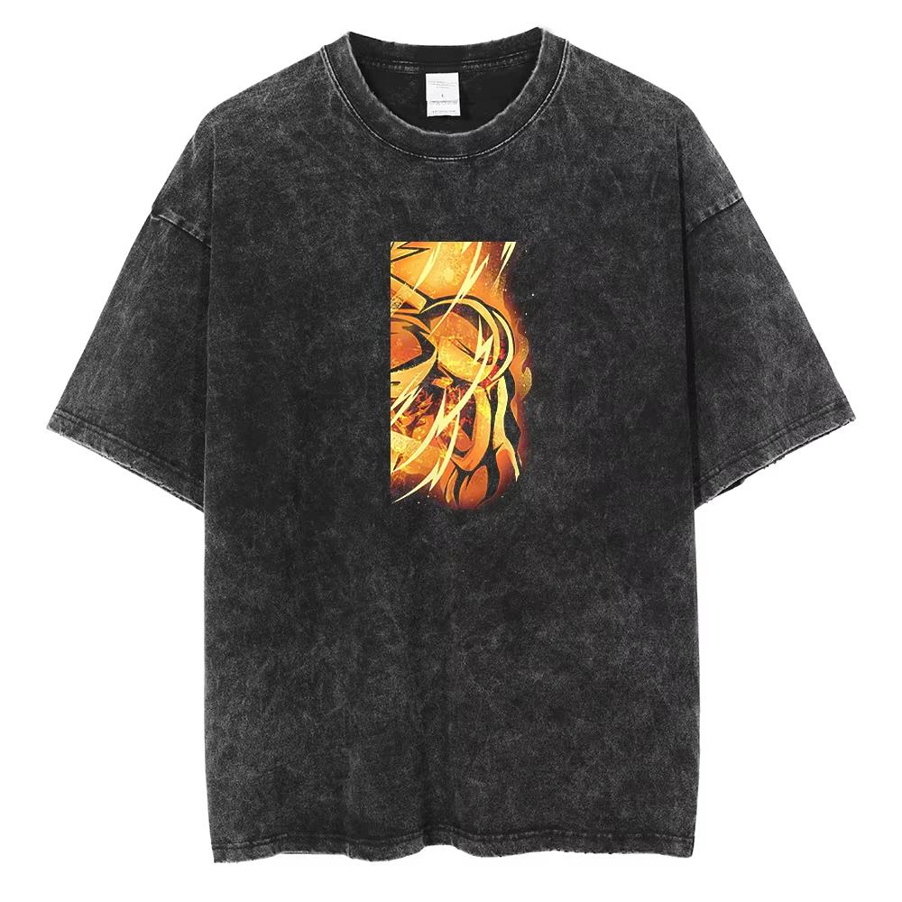Vinland Saga Manga T Shirt For Men Women Tshirt Washed Cotton Tshirt Clothing Summer Short Sleeve Oneck Tees Streetwear Top