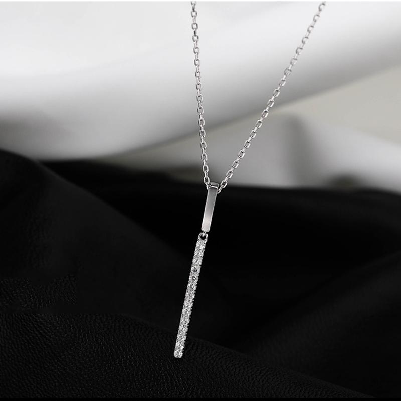 

ANENJERY ожерелье для женщин длинная полоса CZ цепочка на ключицу ювелирные изделия подарки S-N739