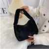 2026 Neue Damen Winter Schultertaschen Modische Weiche Plüsch Einfarbige Zebra Leopard Muster Unterarmtasche Koreanische Damen Handtaschen