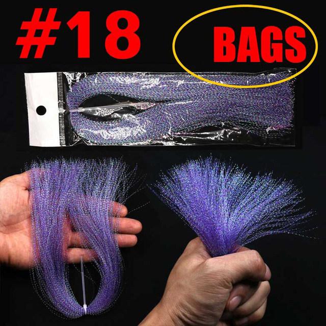 UV Spiral Bright Silk Feather Hook Tying Material for Sea Fishing
