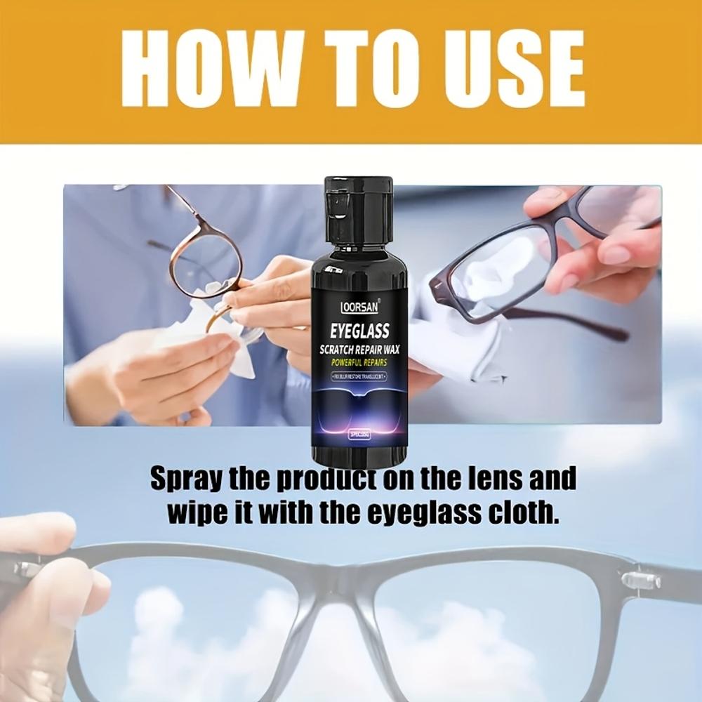 Universal Glass and Lens Scratch Repair Kit - Restores Clarity and Smooth Surface - Suitable for Car Windows, Side Mirrors, Watc