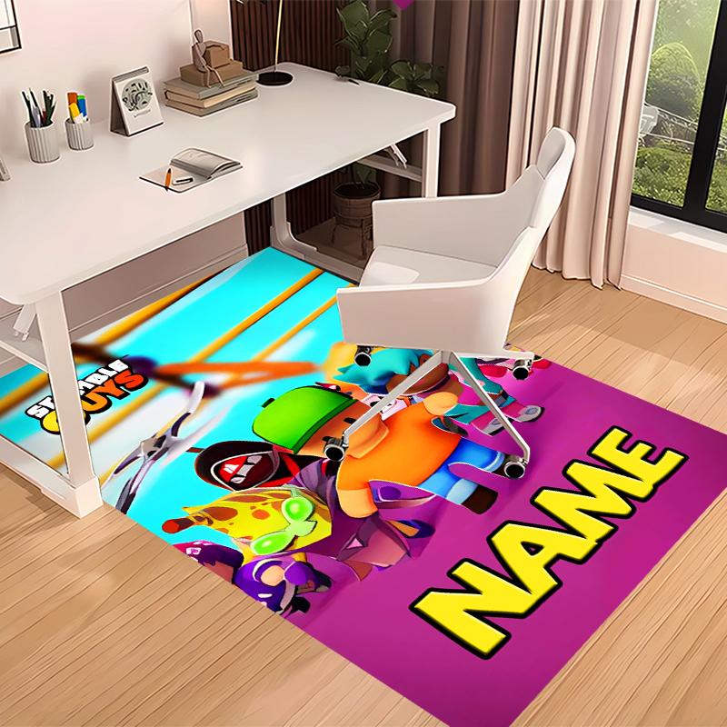 Custom personalization Stumble Guys Print Area Rug - Soft, Washable Non-Slip Indoor Mat,Living Room,Home&Office Decorative Rug