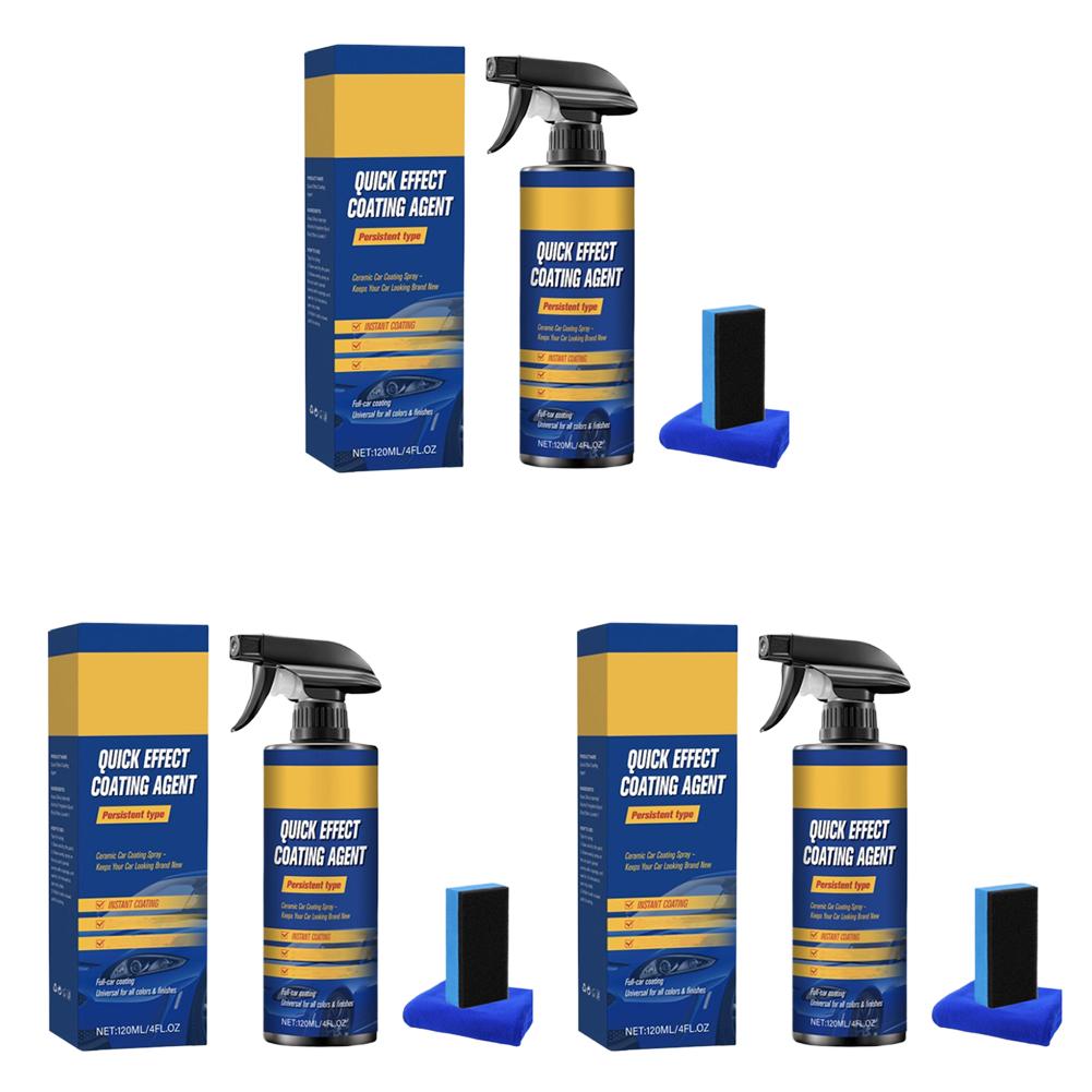 1/2/3 Pièces Spray Revêtement Voiture Spray Revêtement à Effet Rapide 120ml Spray Agent de Revêtement Haute Protection Anti-Rayures Rapide pour Véhicule