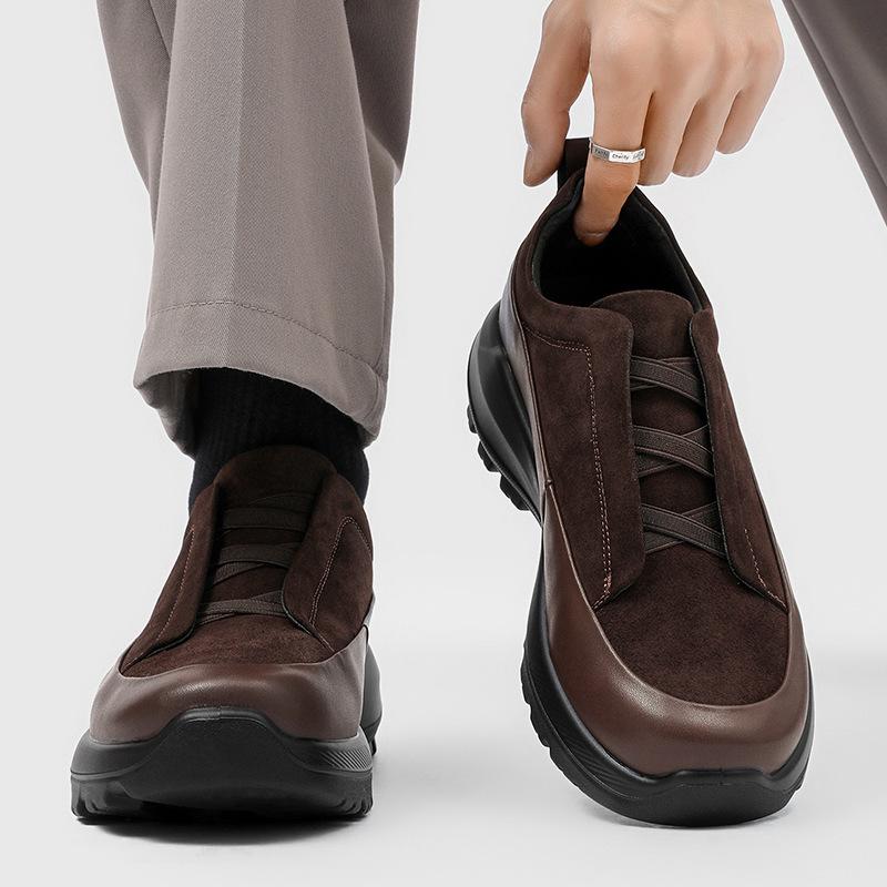 One-Pedal Lazy Shoes Men'S Shoes New Platform Leisure Sports Jogging Shoes Trendy Fashion White Shoes