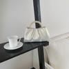 Pearl Wrist Cloud Bag Niche Design Temperament High-end Pearl White Pleated Small Bag Crossbody Bag Women