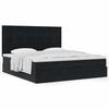 Cadre de lit ottoman - Maison Exclusive - Velours noir - 180x200 cm - Rangement hydraulique