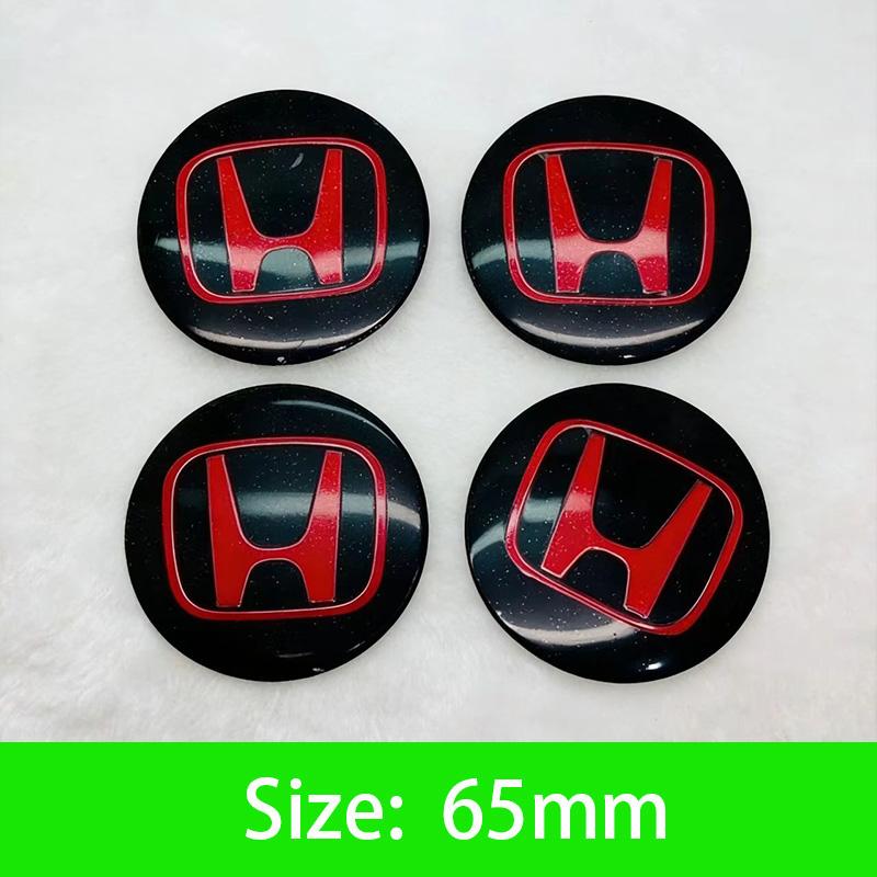 AAALX1 45-65mm Car Wheel Center Hub Cap Emblem Sticker Accessories For Honda Civic FIT Accord Prelude CRV 5Th City XRV CRV HRV Odyssey