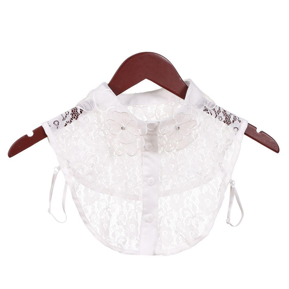 Classic Women Cotton Lace Fake Collar Vintage Detachable Clothes Accessories Lapel Blouse Top Shirt Collar False Collar DropShip