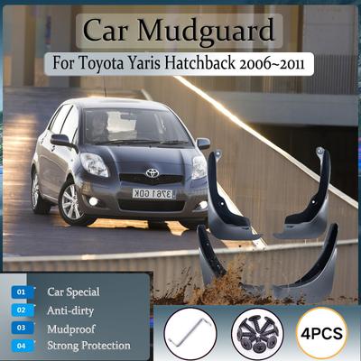 Car Mudguards For Toyota Yaris Vitz XP90 Hatchback 2006~2011 Fender Flare Splash Muds Guard Mudflaps Decorative Auto
